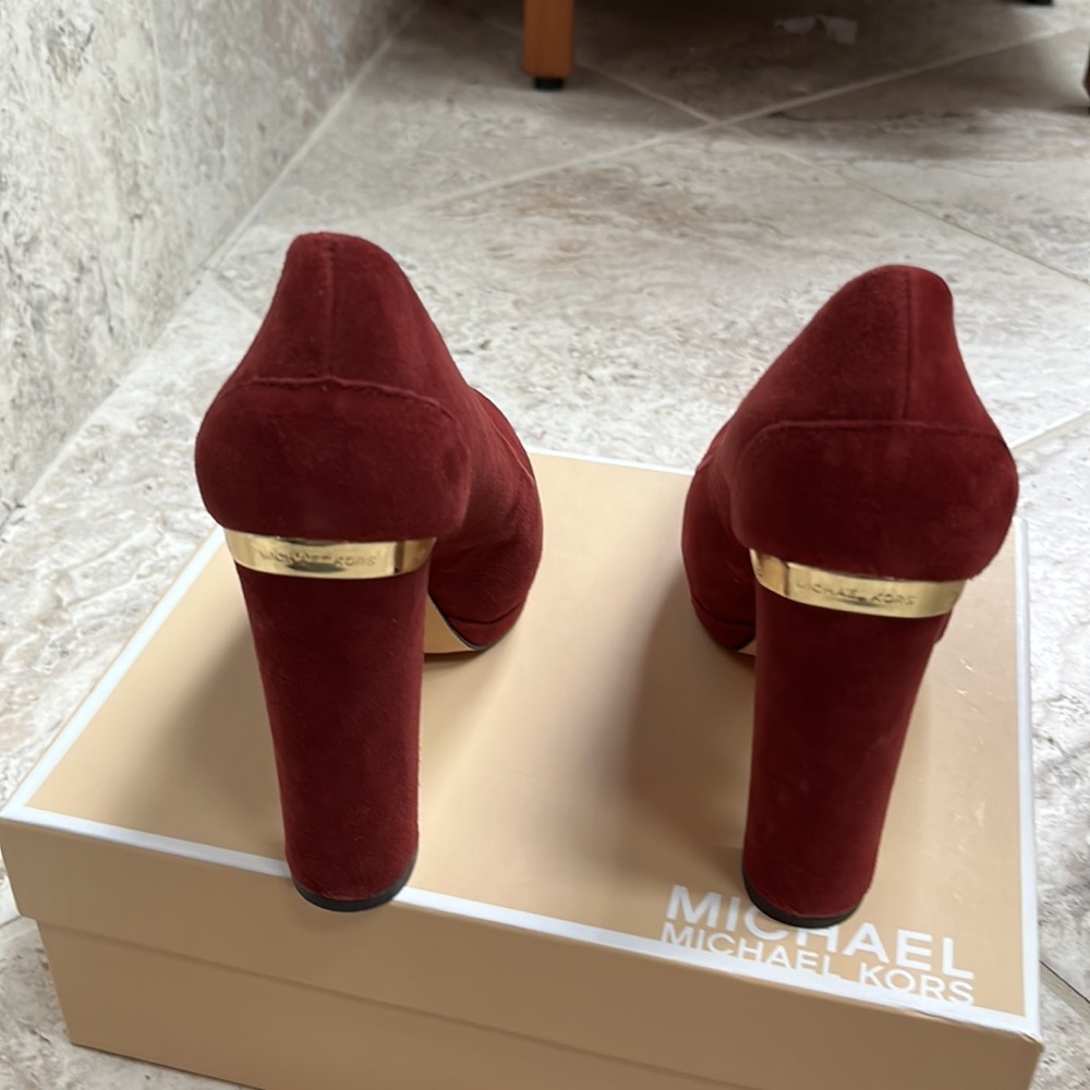 MICHAEL Michael Kors Haven pump suede Cinnabar Size 8 - Picture 5 of 8